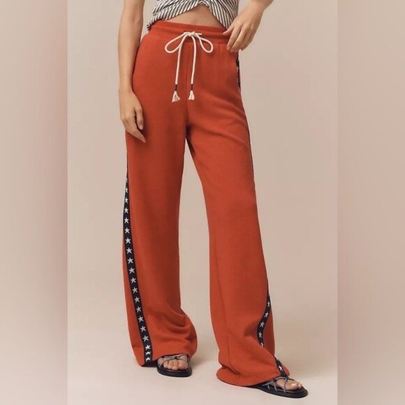 NWT Size XS -Sundry Vintage Terry Side-Stripe Wide-Leg Track Pants (NWT US$ 138) - Picture 7 of 16
